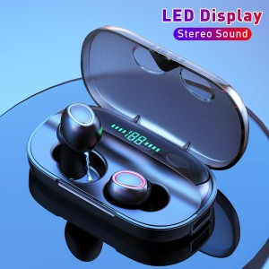 X1 belaidės ausinės su jutikliniu valdymu ir LED ekranu