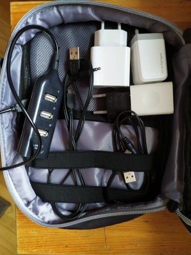 2 skyrių elektronikos priedų nešiojamas dėklas krepšys photo review