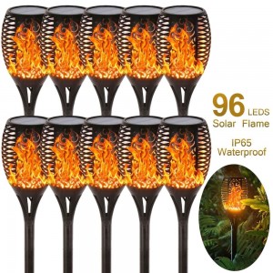 96 Leds Waterproof Flickering Flame Solar Torch Light Garden Christmas Decoration Lamp Outdoor Led Solar Lamp Landscape Light 18