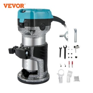 VEVOR Wood Router Machine Electric Trimmer 710W 33000RPM Power Carpentry Tool for Woodworking Trimming Grooving Carving Milling