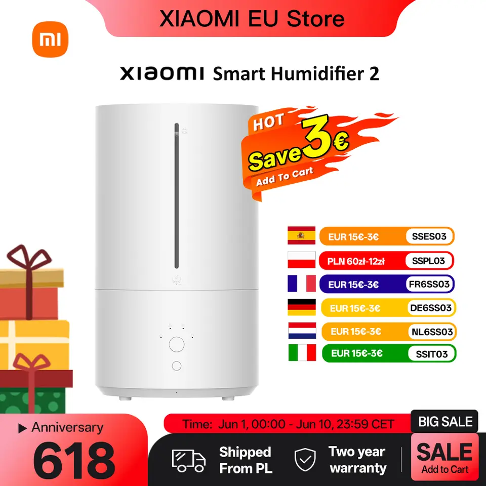 Xiaomi Smart Humidifier 2 4,5 l garintuvas